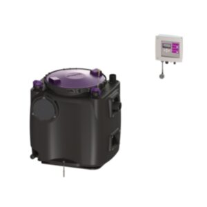 KESSEL Lifting station Aqualift 100 Tronic, wastewater without sewage, coded plug, pump control by Control unit, control unit Comfort, with a submersible GTF 1250 pump, operating mode S1