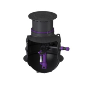 KESSEL Pumping station Aquapump XL, wastewater for wastewater with and without sewage, installation depth 1400 - 1850 mm, with a submersible VX 15/50 pump, operating mode S1, level measurement pneumatic